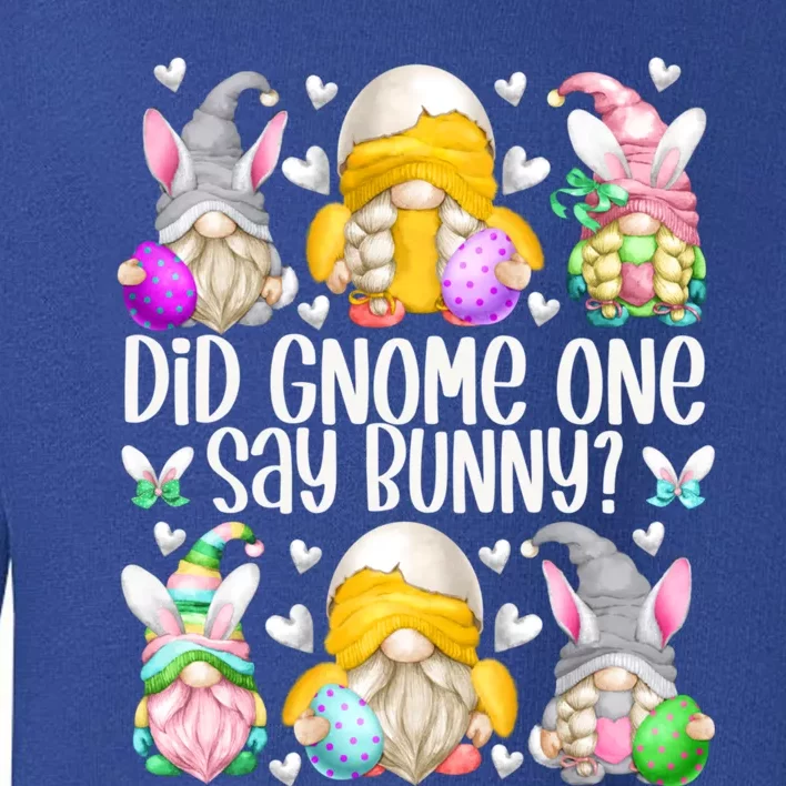 Cute Bunny Gnome Pun For Chicken Mom Funny Easter Chicken Funny Gift Toddler Sweatshirt