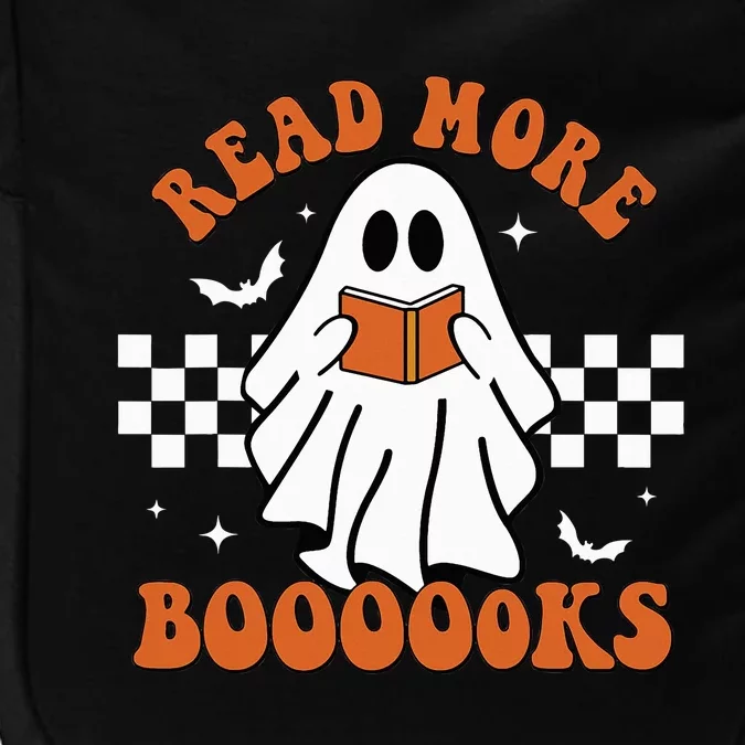 Cute Booooks Ghost Read More Books Funny Teacher Halloween Impact Tech Backpack