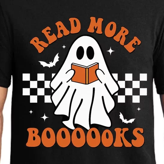 Cute Booooks Ghost Read More Books Funny Teacher Halloween Pajama Set