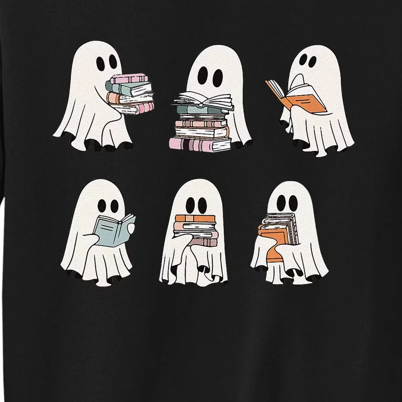 Cute Boo Ghost Read More Books Funny Halloween Book Lover Tall Sweatshirt