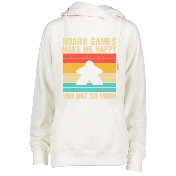 Cool Board Games Meeple Gaming Nerd Game Night Cool Gift Womens Funnel Neck Pullover Hood