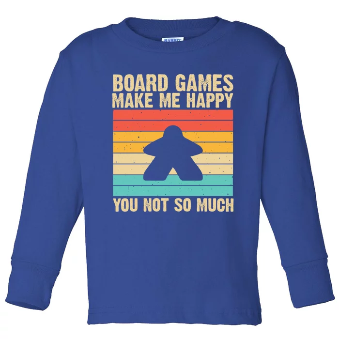 Cool Board Games Meeple Gaming Nerd Game Night Cool Gift Toddler Long Sleeve Shirt