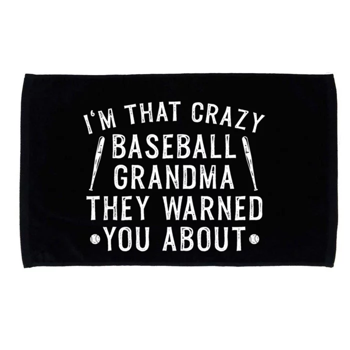 Crazy Baseball Grandma Cute Gift Microfiber Hand Towel