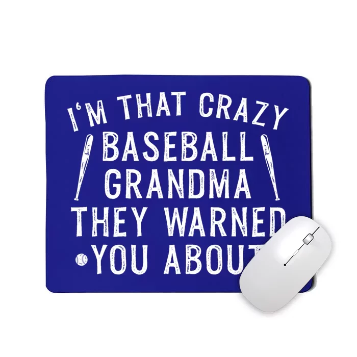 Crazy Baseball Grandma Cute Gift Mousepad