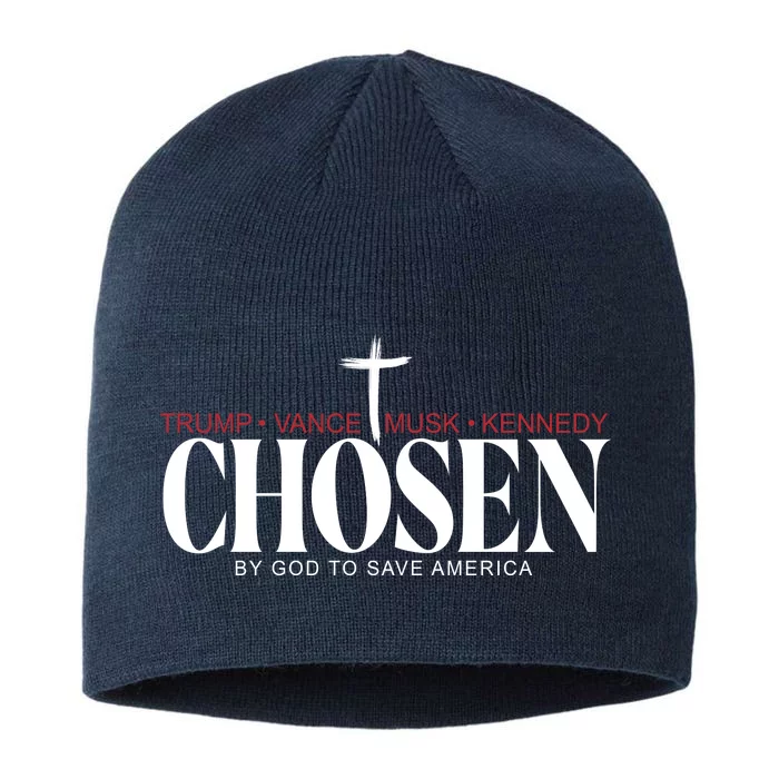 Chosen By God To Save America Trump Vance Musk Kennedy 8 1/2in Sustainable Knit Beanie