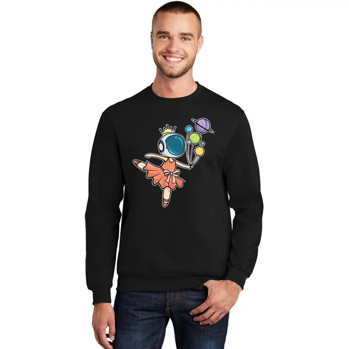 Cute Ballerina Girl Space Astronaut Sweatshirt