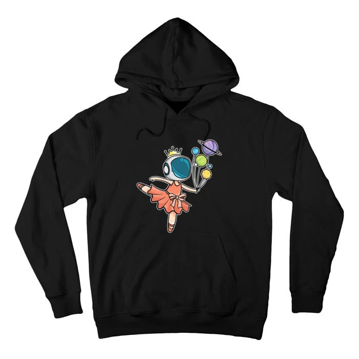 Cute Ballerina Girl Space Astronaut Tall Hoodie