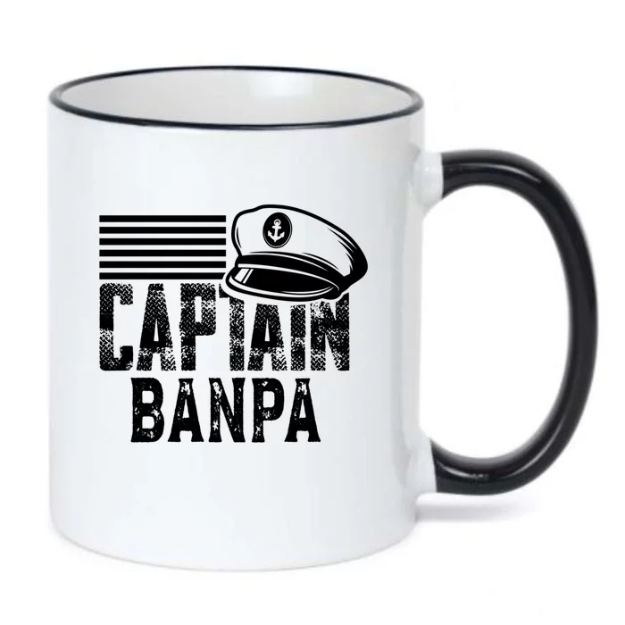 Captain Banpa Gift Sailing Captain Hat Boat Owner Boating Gift Black Color Changing Mug