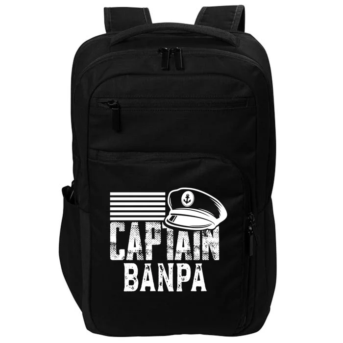 Captain Banpa Gift Sailing Captain Hat Boat Owner Boating Gift Impact Tech Backpack