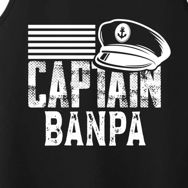 Captain Banpa Gift Sailing Captain Hat Boat Owner Boating Gift Performance Tank