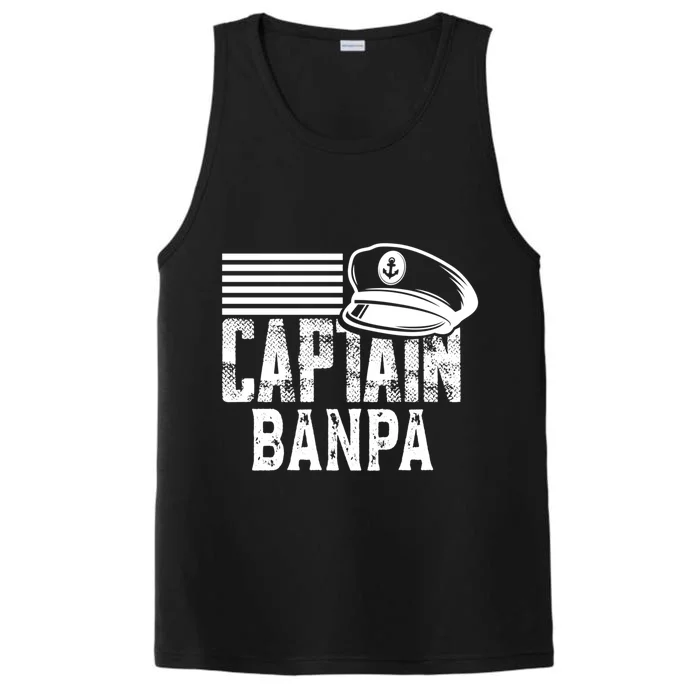 Captain Banpa Gift Sailing Captain Hat Boat Owner Boating Gift Performance Tank