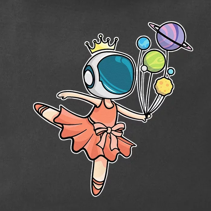 Cute Ballerina Girl Space Astronaut Zip Tote Bag