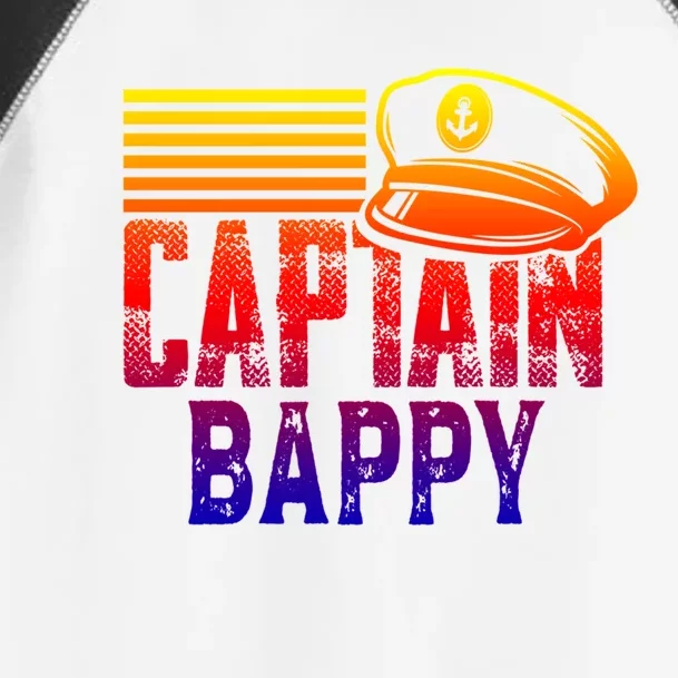 Captain Bappy Gift Sailing Captain Hat Boat Owner Boating Funny Gift Toddler Fine Jersey T-Shirt