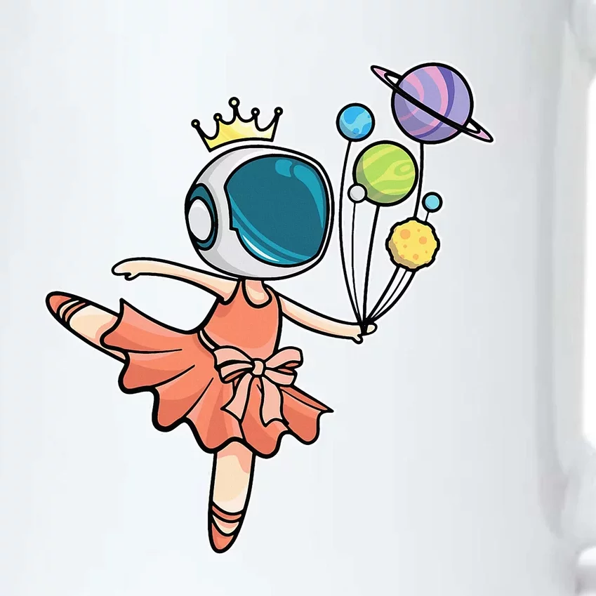 Cute Ballerina Girl Space Astronaut Black Color Changing Mug