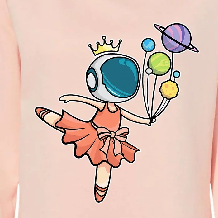 Cute Ballerina Girl Space Astronaut Womens California Wash Sweatshirt