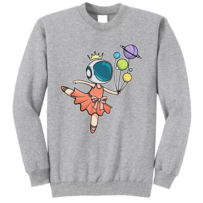 Cute Ballerina Girl Space Astronaut Tall Sweatshirt