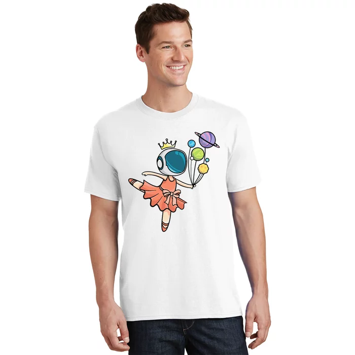 Cute Ballerina Girl Space Astronaut T-Shirt