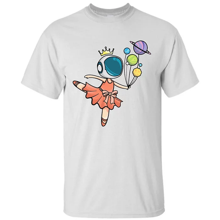 Cute Ballerina Girl Space Astronaut Tall T-Shirt