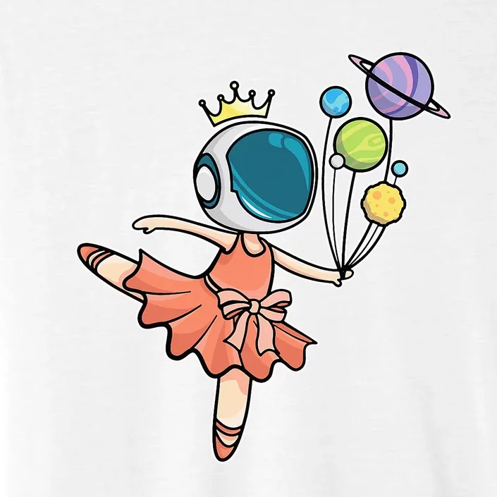 Cute Ballerina Girl Space Astronaut ChromaSoft Performance T-Shirt