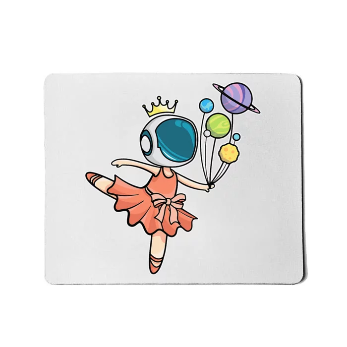 Cute Ballerina Girl Space Astronaut Mousepad