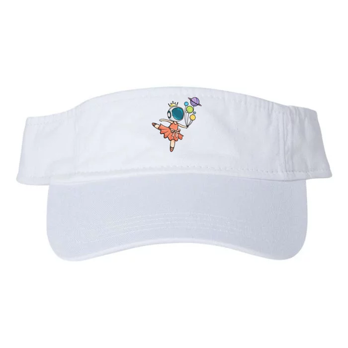 Cute Ballerina Girl Space Astronaut Valucap Bio-Washed Visor