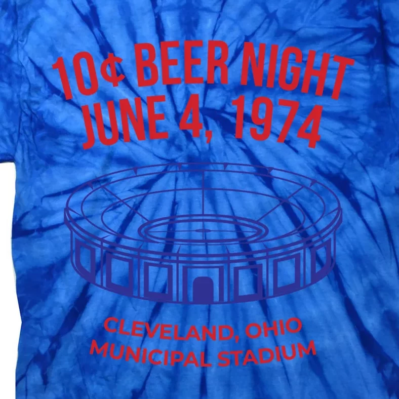 Cleveland Baseball Gift Retro 10 Cent Beer Night Gift Tie-Dye T-Shirt