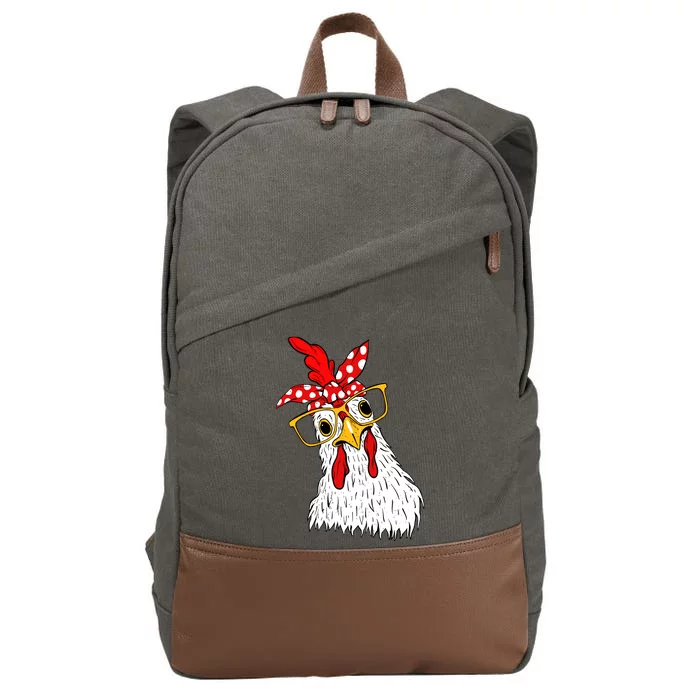 Chicken Bandana Girl Poultry Owner Rancher Farmer Backyard Cotton Canvas Backpack