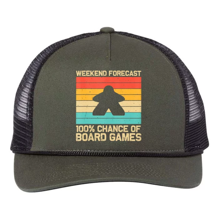 Cool Board Games For Meeple Gaming Nerd Game Night Retro Rope Trucker Hat Cap