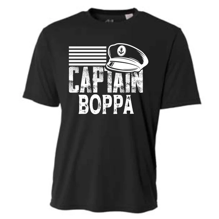 Captain Boppa Gift Sailing Captain Hat Boat Owner Boating Meaningful Gift Cooling Performance Crew T-Shirt