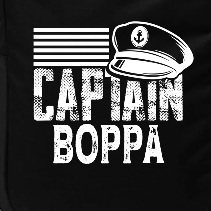 Captain Boppa Gift Sailing Captain Hat Boat Owner Boating Meaningful Gift Impact Tech Backpack