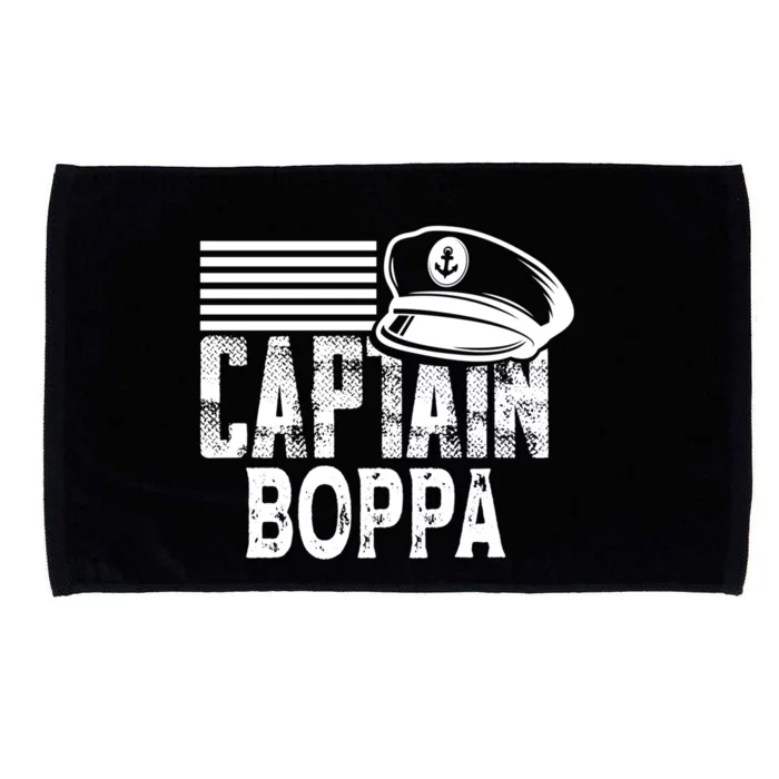 Captain Boppa Gift Sailing Captain Hat Boat Owner Boating Meaningful Gift Microfiber Hand Towel