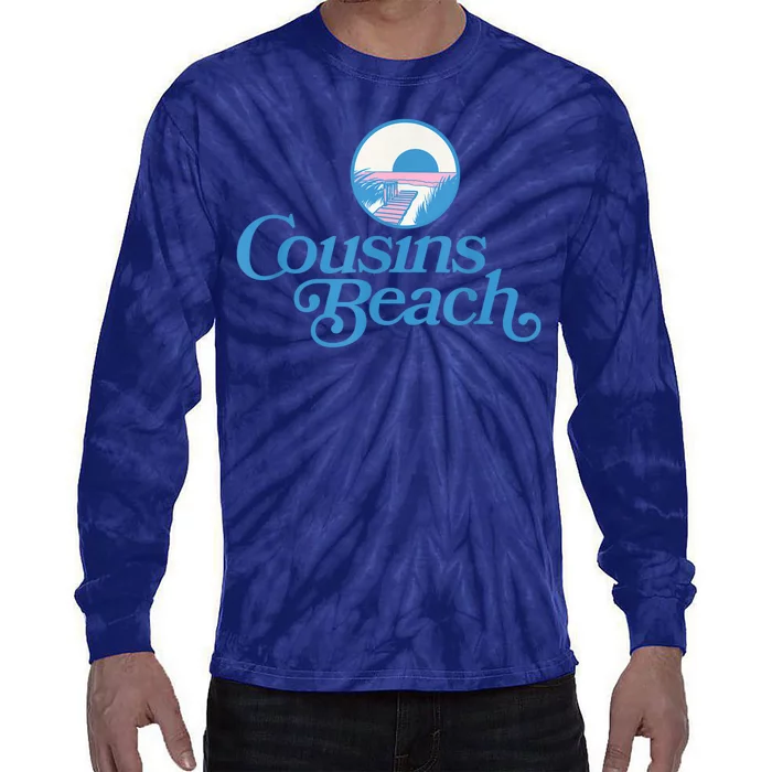 Cousins Beach Graphic White Tie-Dye Long Sleeve Shirt