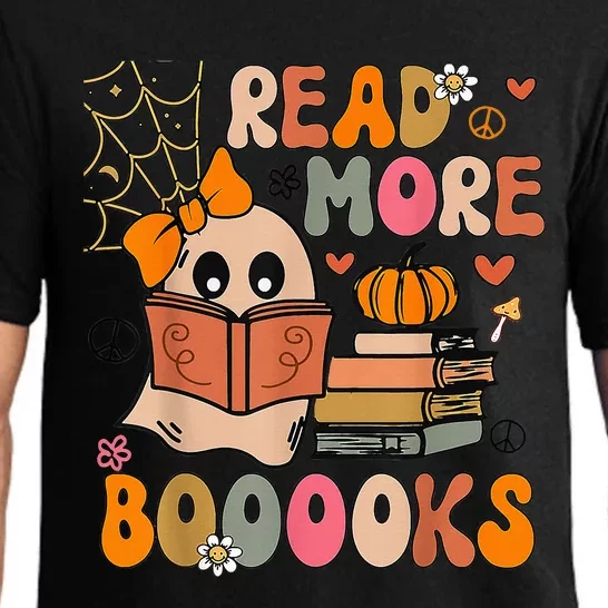 Cute Booooks Ghost Read More Books Funny Teacher Halloween Pajama Set