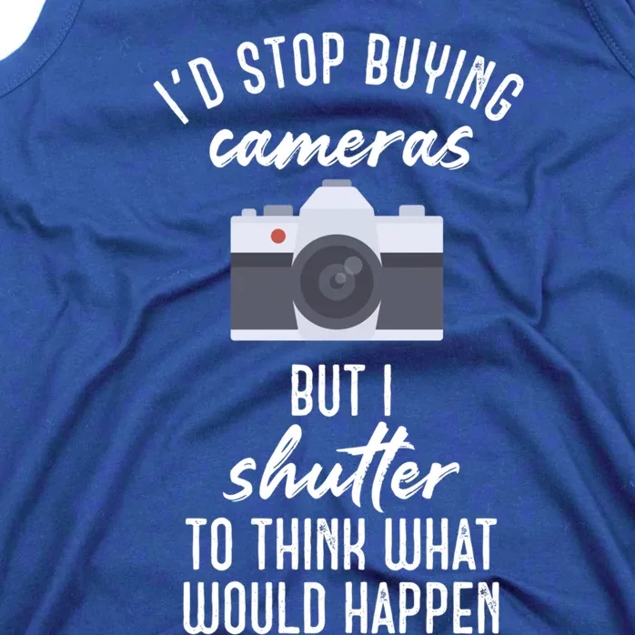 Camera Buff Gift Shutter To Think Gift Photographer Gift Tank Top