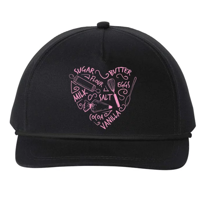 Cute Baking Gift Love Baking Cake Pastry Chef Snapback Five-Panel Rope Hat