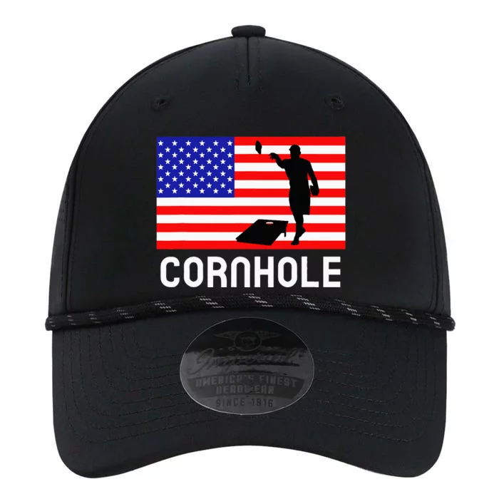 Cornhole Board Game Women American Flag Corn Hole Player Performance The Dyno Cap