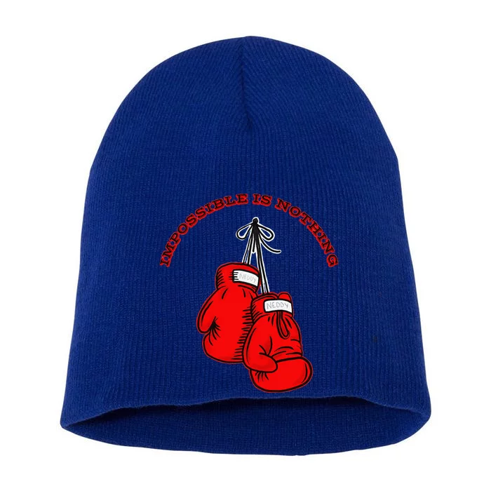 Champion Boxing Gym Training Funny Sport Lover Short Acrylic Beanie