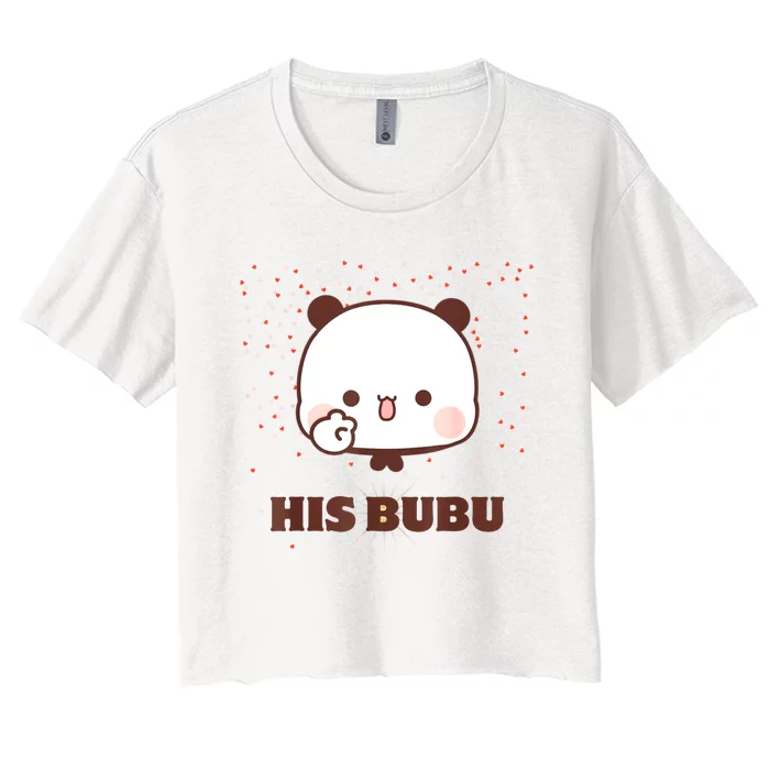 Cheerful Bubu Greeting His Bubu And Dudu Women's Crop Top Tee