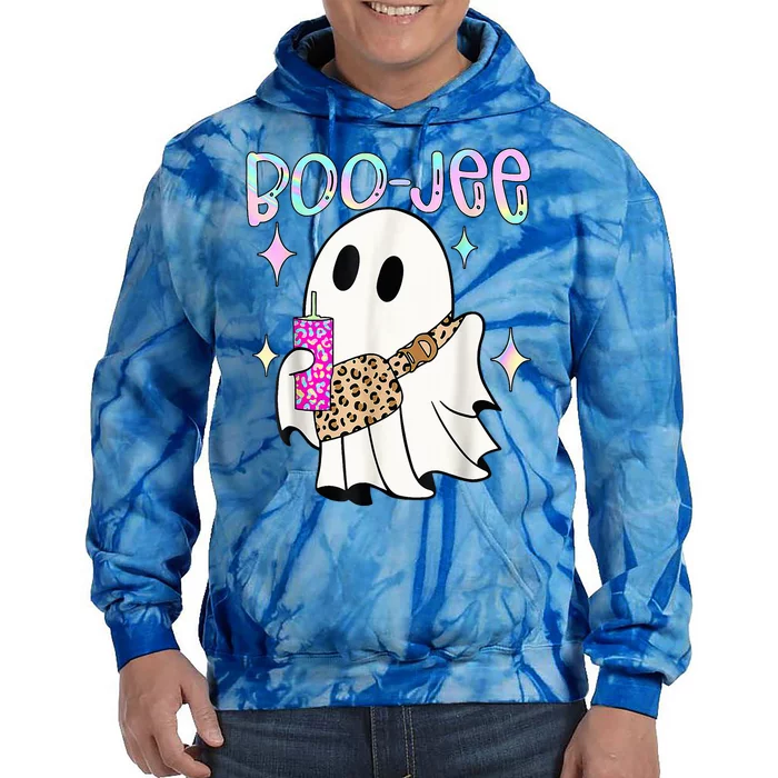 Cute Boo Ghost Spooky Funny Halloween Costume Boujee Boo Jee Tie Dye Hoodie