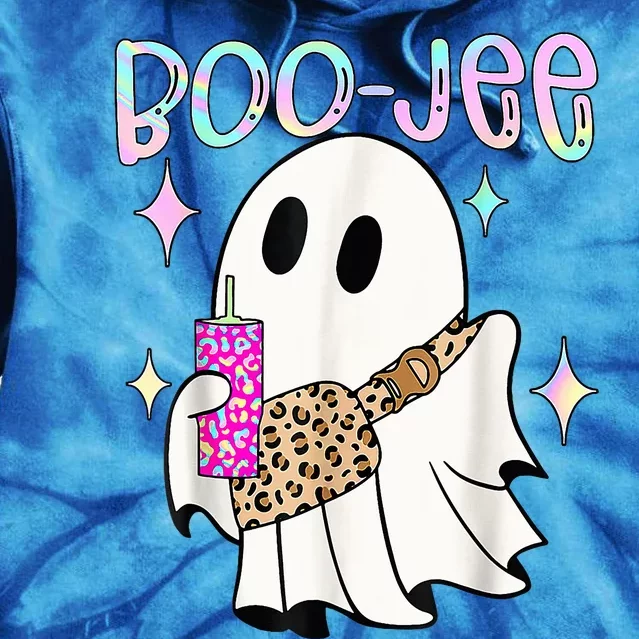 Cute Boo Ghost Spooky Funny Halloween Costume Boujee Boo Jee Tie Dye Hoodie