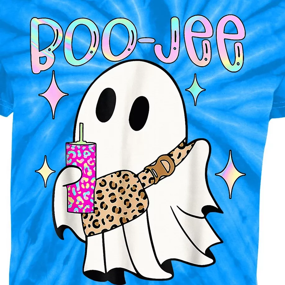 Cute Boo Ghost Spooky Funny Halloween Costume Boujee Boo Jee Kids Tie-Dye T-Shirt