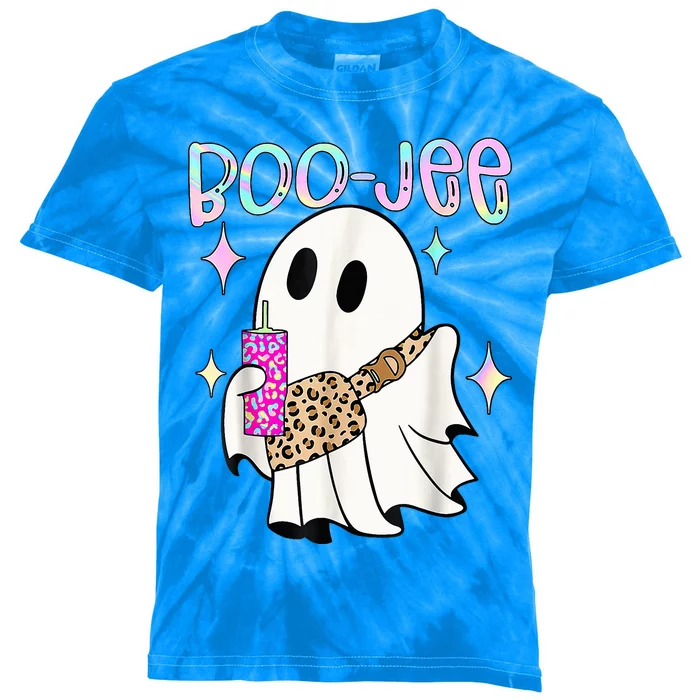 Cute Boo Ghost Spooky Funny Halloween Costume Boujee Boo Jee Kids Tie-Dye T-Shirt