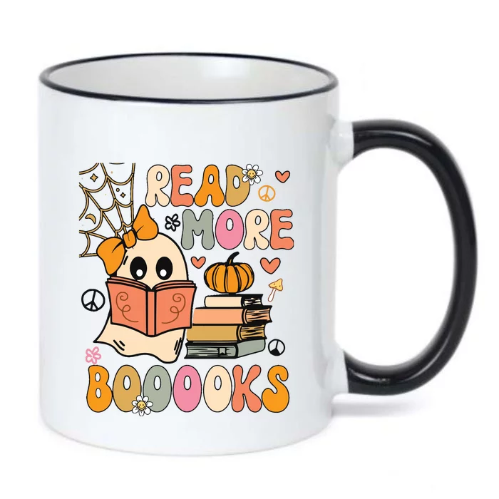 Cute Booooks Ghost Read More Books Funny Teacher Halloween Black Color Changing Mug