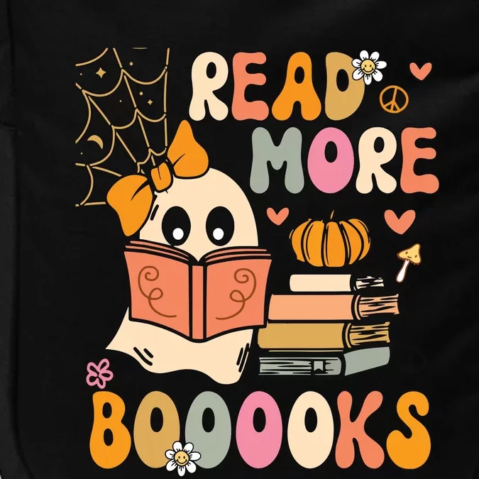 Cute Booooks Ghost Read More Books Funny Teacher Halloween Impact Tech Backpack