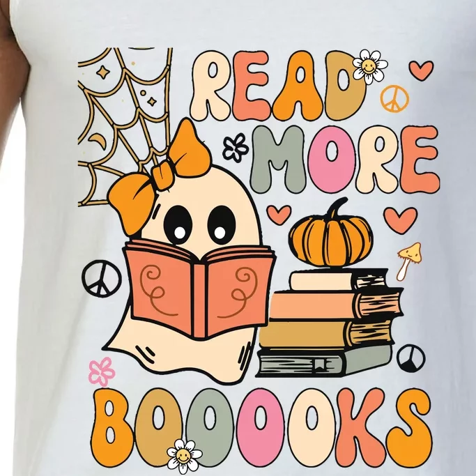 Cute Booooks Ghost Read More Books Funny Teacher Halloween Comfort Colors® Tank Top