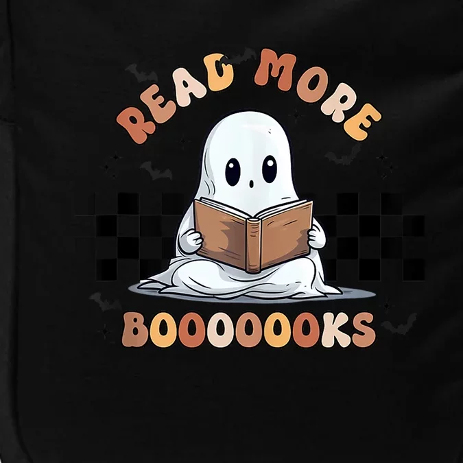 Cute Booooks Ghost Read More Books Funny Teacher Halloween Funny Gift Impact Tech Backpack