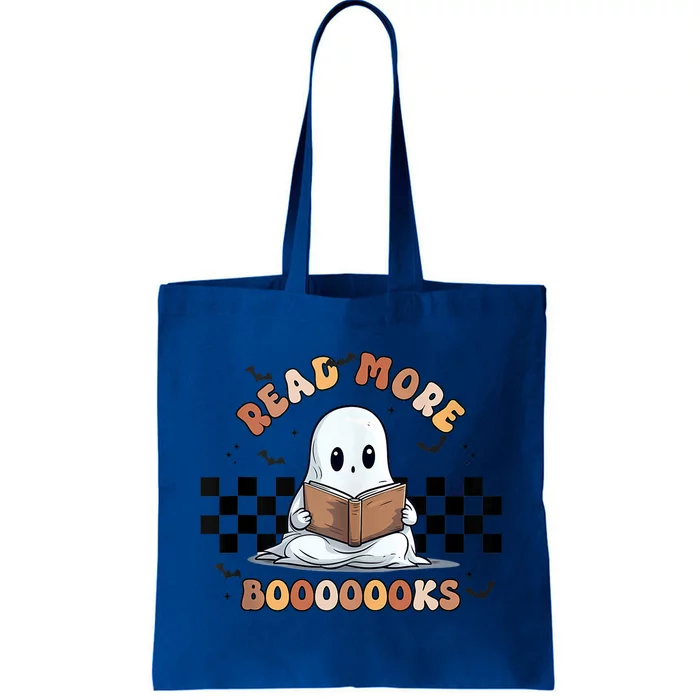 Cute Booooks Ghost Read More Books Funny Teacher Halloween Funny Gift Tote Bag