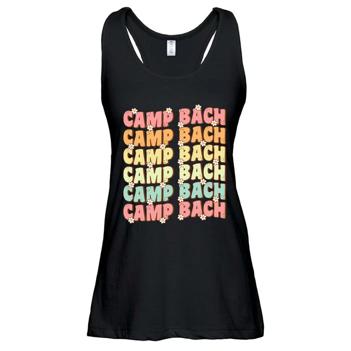 Camp Bach Groovy Bride Squad Camping Bachelorette Party Ladies Essential Flowy Tank