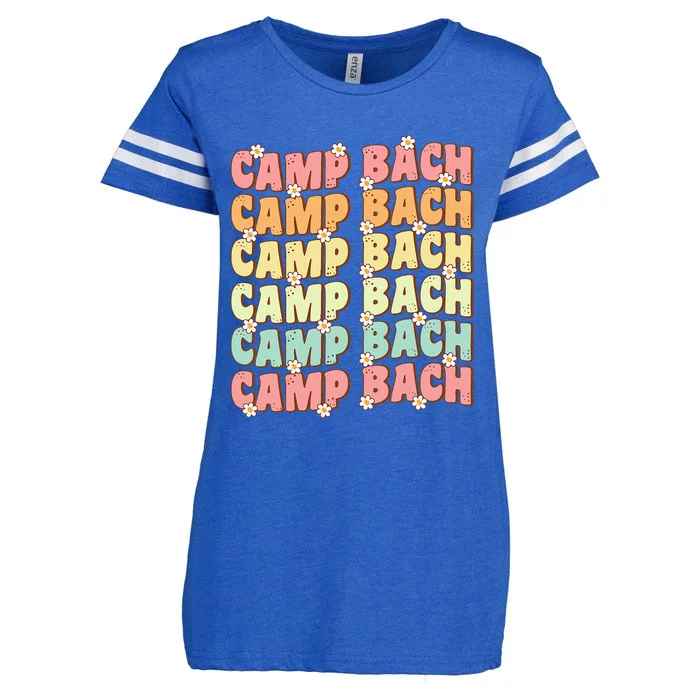 Camp Bach Groovy Bride Squad Camping Bachelorette Party Enza Ladies Jersey Football T-Shirt