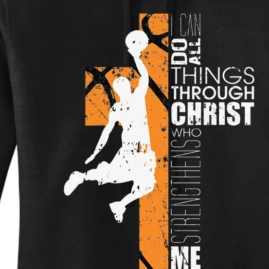 Christian Basketball Gift Philippians 413 Women's Pullover Hoodie